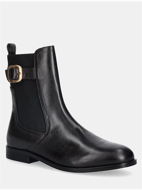 LEATHER ANKLE BOOTS TWIN SET | 252TCP12000006 NERO